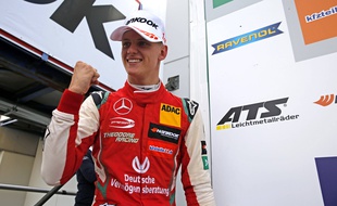 Mick Schumacher, vainqueur du Grand Prix de Formule 3 à Nuerburg, le 9 septembre 2018.