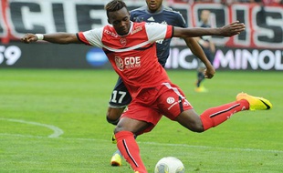 L'attaquant valenciennois Jean-Christophe Bahebeck, formé au PSG, le 24 août 2013 contre Marseille.