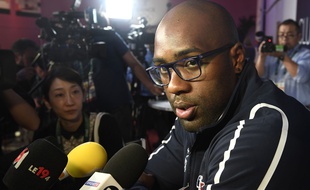 Teddy Riner en conférence de presse à Rio le 4 août 2016.