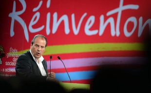 Le Premier secrétaire national du PS Jean-Christophe Cambadélis à l'ouverture de l'université d'été de La Rochelle, le 29 août 2014