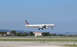 Marseille, le 25 juin 2015, un avion d'Air France a Marignane.