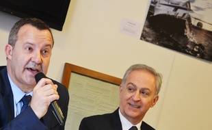 Stephan Rossignol (LR) et Joseph Francis (UDI), mercredi.