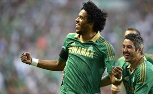 L'attaquant de Saint-Etienne Brandao le 1er août 2013 contre Milsami.
