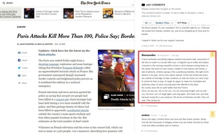 Capture d'écran du site du New York Times.
