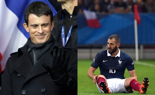Manuel Valls et Karim Benzema.