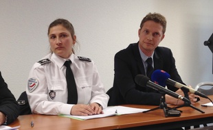 Charlotte Priestman, commissaire de police à la Police aux Frontières du Bas-Rhin, et Alexandre Chevrier, vice-procureur de la République au tribunal de grande instance de Strasbourg.