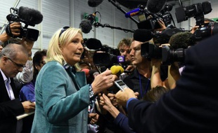 La présidente du FN Marine Le Pen, le 5 septembre 2015 à Marseille