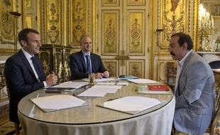 Emmanuel Macron a reçu Philippe Martinez (CGT) à l'Elysée