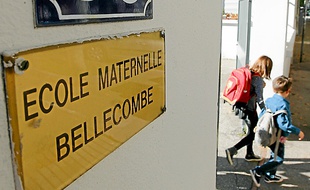 L'école maternelle BELLECOMBE de Lyon, le 9 septembre 2013. C Villemain/20 Minutes