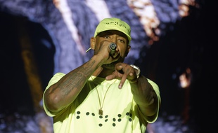 Le rapppeur francais Booba (de son vrai nom Elie Yaffa) ,lors de la huiteme edition du festival