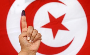Drapeau de la Tunisie, le 23 novembre 2014, à Tunis