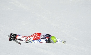 Ondrej Bank après sa chute, le 8 février 2015
