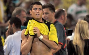 Cristiano Ronaldo avec le Real Madrid face à Dortmund, le 19 août 2009