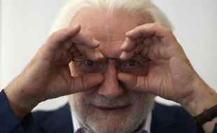 Portrait du photographe français Lucien Clergue, pris le 20 juin 2013, à Madrid