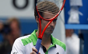 Le Britannique Andy Murray, lors de sa victoire à Melbourne contre Alexander Dolgopolov, le 25 janvier 2011.