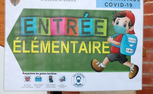 L'entrée d'une école primaire, en septembre 2020. (illustration)