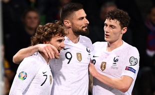 Antoine Griezmann et Olivier Giroud ont marqué face à la Macédoine, vendredi 22 mars.