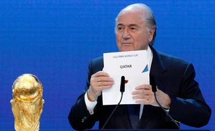 Le président de la Fifa, Sepp Blatter, lors de l'attribution de la Coupe du monde au Qatar, le 2 décembre 2010 à Zurich.