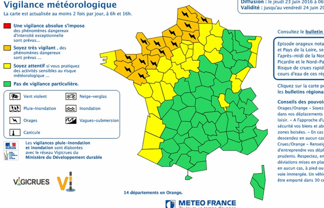 Alerte aux orages: Au moins 20 départements placés en ...