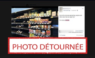 Cette photo d'un rayon d'un supermarché américain a été prise il y a un an.