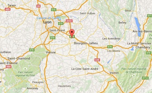 Carte situant Saint-Quentin-Fallavier