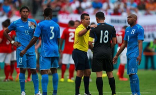 Les joueurs du Honduras lors d'un match amical face à L'Angleterre, en juin 2014