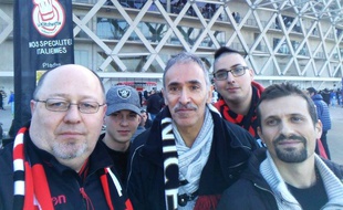 En Belgique ou à Nice, Luc (à gauche)soutient le Gym avec ferveur depuis deux ans.