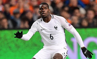 Paul Pogba a ouvert le score face aux Pays-Bas, lundi 10 octobre 2016.