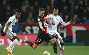 Déjà buteur à l'aller contre Nice, le Norvégien Anders Konradsen (ici face à Reims) a récidivé sans le faire exprès en faveur du Stade Rennais.