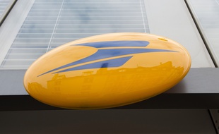 Le logo de La Poste. Illustration.