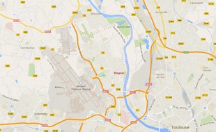 Carte de localisation de Blagnac (Haute-Garonne) sur Googlemap.