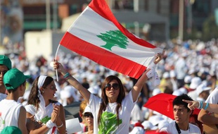Des chrétiens du Liban pendant la messe en plein air du pape Benoît XVI, le 16 septembre 2012 à Beyrouth.