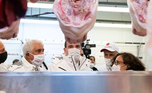Jean Castex au marché de Rungis, le 9 juin 2021.