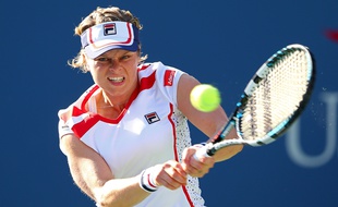 Kim Clijsters lors de l'un de ses derniers matchs en 2012.