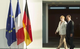 Angela Merkel et François Hollande le 23 août 2012 à Berlin.