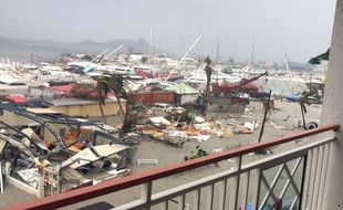 Les dégâts à Saint-Martin après le passage d'Irma.