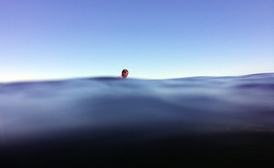 Un homme dans la mer