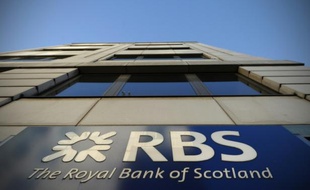 La Royal Bank of Scotland (RBS) à Londres, le 27 janvier 2012