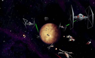 Le jeu «X-Wing vs TIE Fighter», de LucasArts, est sorti en 1997.