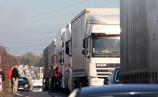 Les routiers avaient déjà bloqué la rocade rennaise fin janvier.
