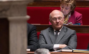 Le ministre du Travail Michel Sapin, le 11 février 2014 à l'Assemblée.
