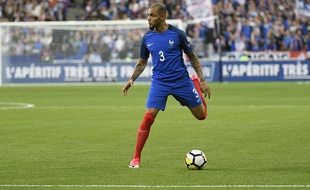 Layvin Kurzawa lors de France-Pays-Bas, le 31 août 2017 au Stade de France.