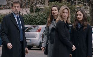 Nanni Moretti avec les actrices de «Tre Piani».