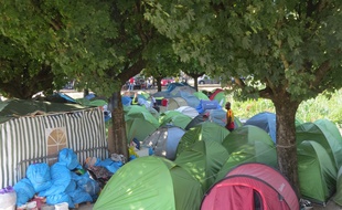 Le camp de migrants de Daviais, à Nantes