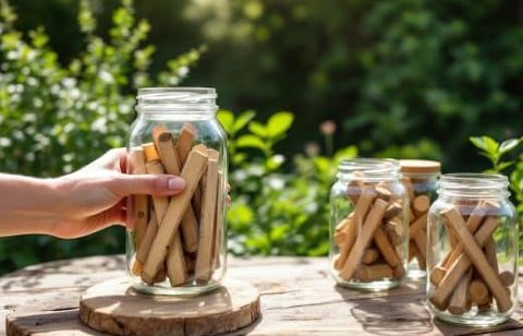 Cette astuce étonnnante transforme vos vieilles branches et bocaux en déco d’été tendance