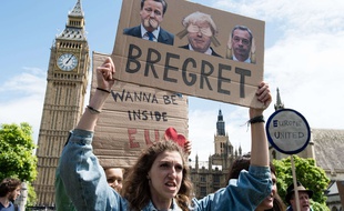 Des anti-Brexit manifestent au Royaume-Uni le 2 juillet 2016
