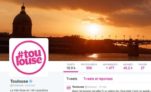 Le compte Twitter de la ville de Toulouse.