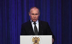Le président russe Vladimir Poutine, le 22 février 2018.