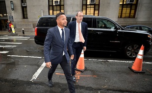 L'acteur Cuba Gooding Jr. arrivant au tribunal de New York
