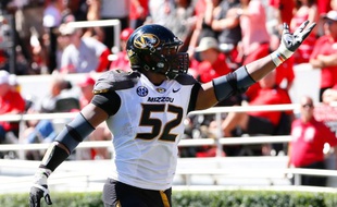 Les joueur des Missouri Tigers Michael Sam, le 12 octobre 2013, en géorgie.